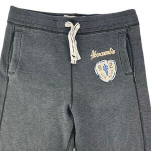 XL VTG Y2K Gray Distressed Embroidered Abercrombie & Fitch Drawstring Sweatpants